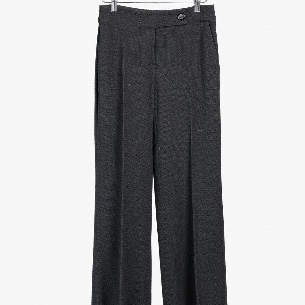 Emporio Armani Black Wide-Leg Trousers